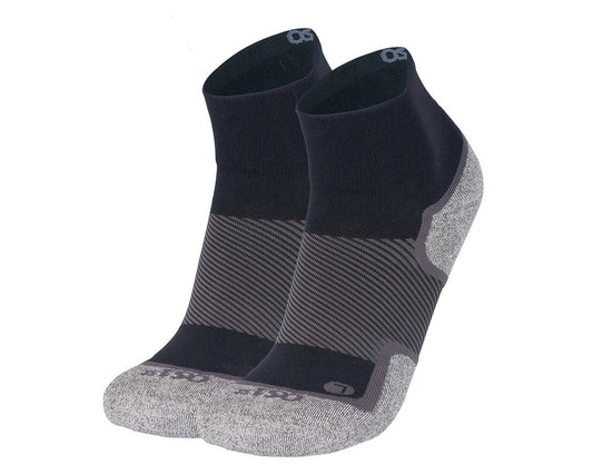 Black-OS1st WP4 WIDE Wellness Performance Sock - Quarter Crew 1