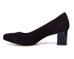 Black Suede Black Patent-MEREDITH PUMP BY ROS HOMMERSON 7