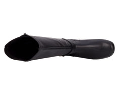 Black Leather  Stretch Suede Fabric-MAX WWS BY ROS HOMMERSON 8