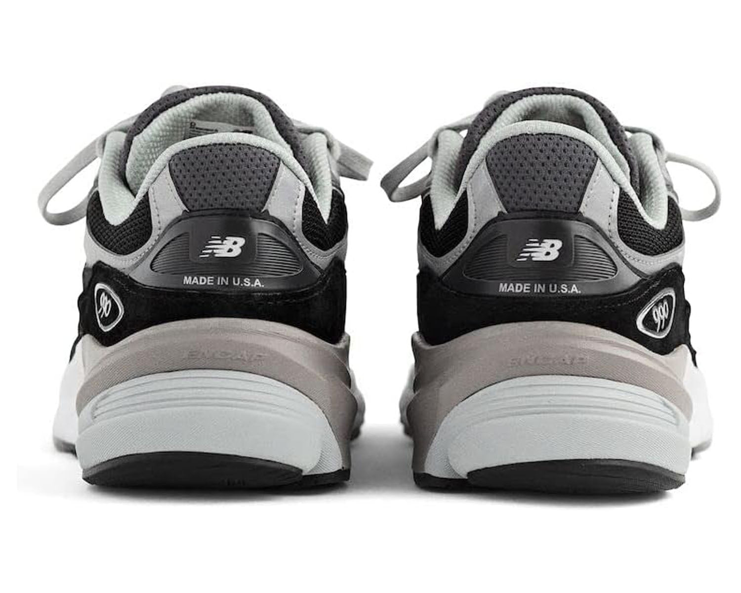 Black Suede Combo-Grey 990 Version 6 Running Shoe 6