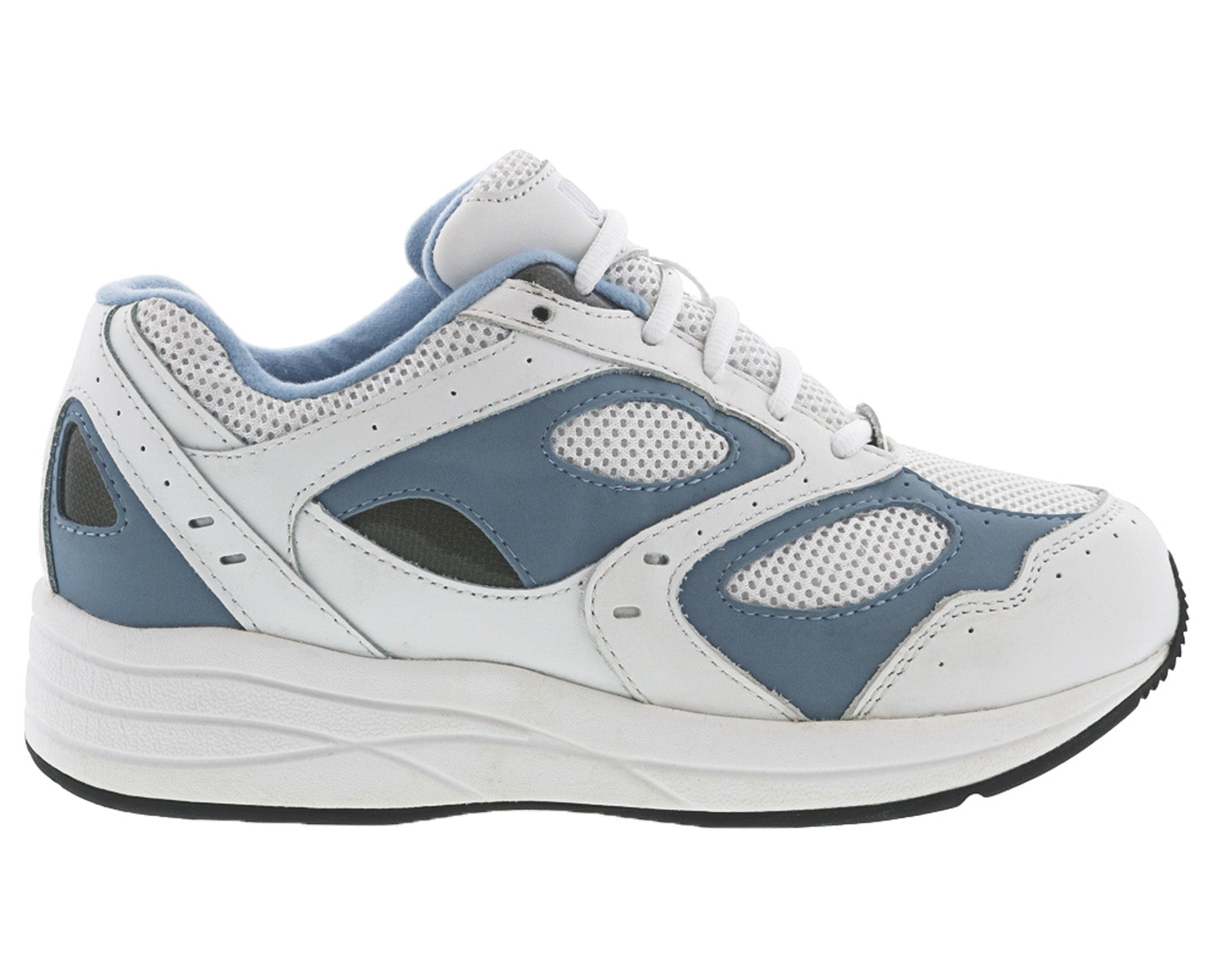 White Blue Leather   White Mesh-FLARE BY DREW 6
