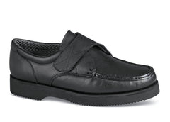 Black Leather-Strap Moccasin BY HITCHCOCK 1