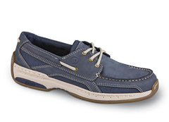 Dark Blue Nubuck-Captain Boat Shoe by dunham 1