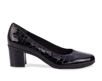 Black Croc Patent Suede-PAULA BY ROS HOMMERSON 6