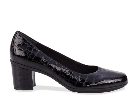 Black Croc Patent Suede-PAULA BY ROS HOMMERSON 6
