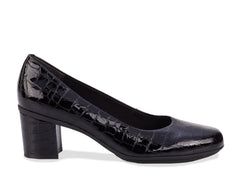 Black Croc Patent Suede-PAULA BY ROS HOMMERSON 6