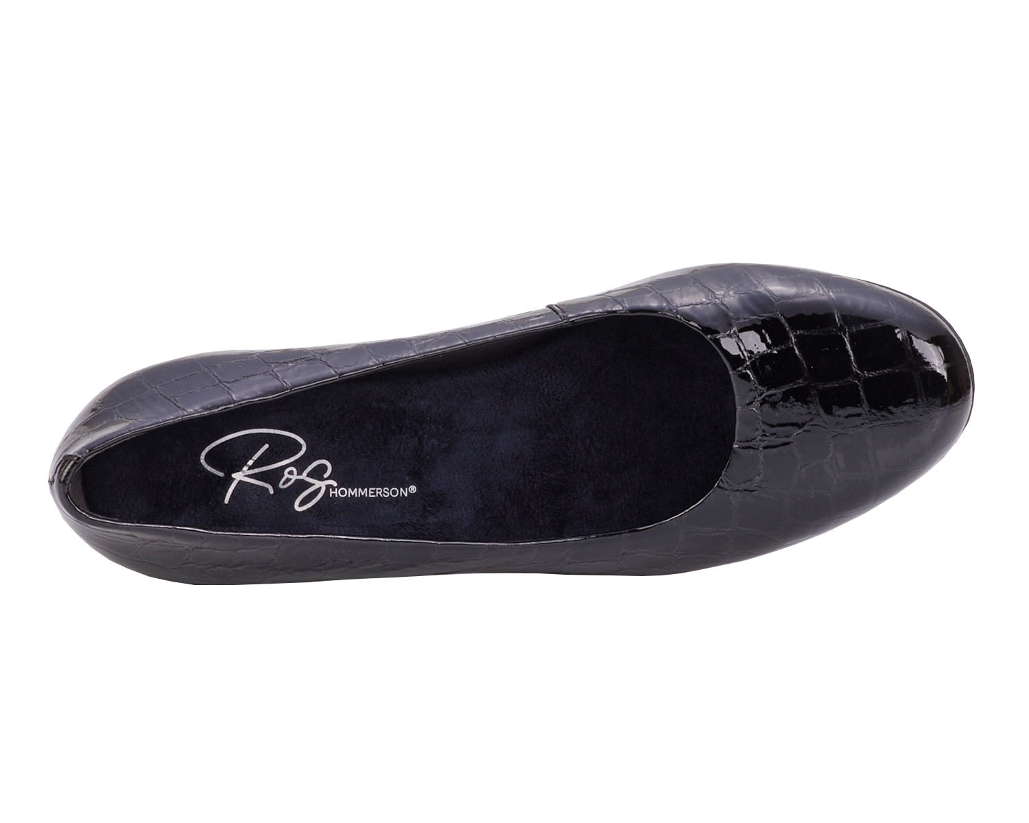 Black Croc Patent Suede-PAULA BY ROS HOMMERSON 7