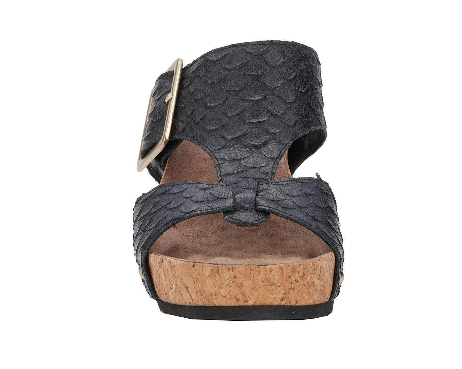 Black Rustic Snake Print Leather-THEA BY ROS HOMMERSON 7