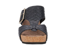 Black Rustic Snake Print Leather-THEA BY ROS HOMMERSON 7