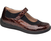 Brown Croc Patent Leather-Rose BY DREW 1