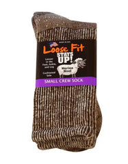 Brown-EXTRA WIDE LOOSE FIT MARLED MERINO WOOL CREW SOCK 1