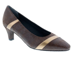 Brown/Bronze Lizard Print Leather-KIWI BY ROS HOMMERSON 1