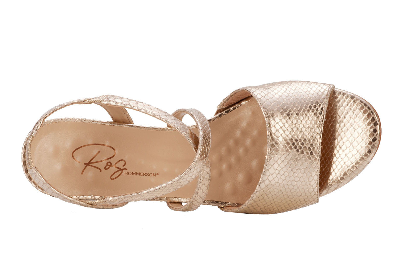 Gold Snake Print Leather-LIZA BY ROS HOMMERSON 7