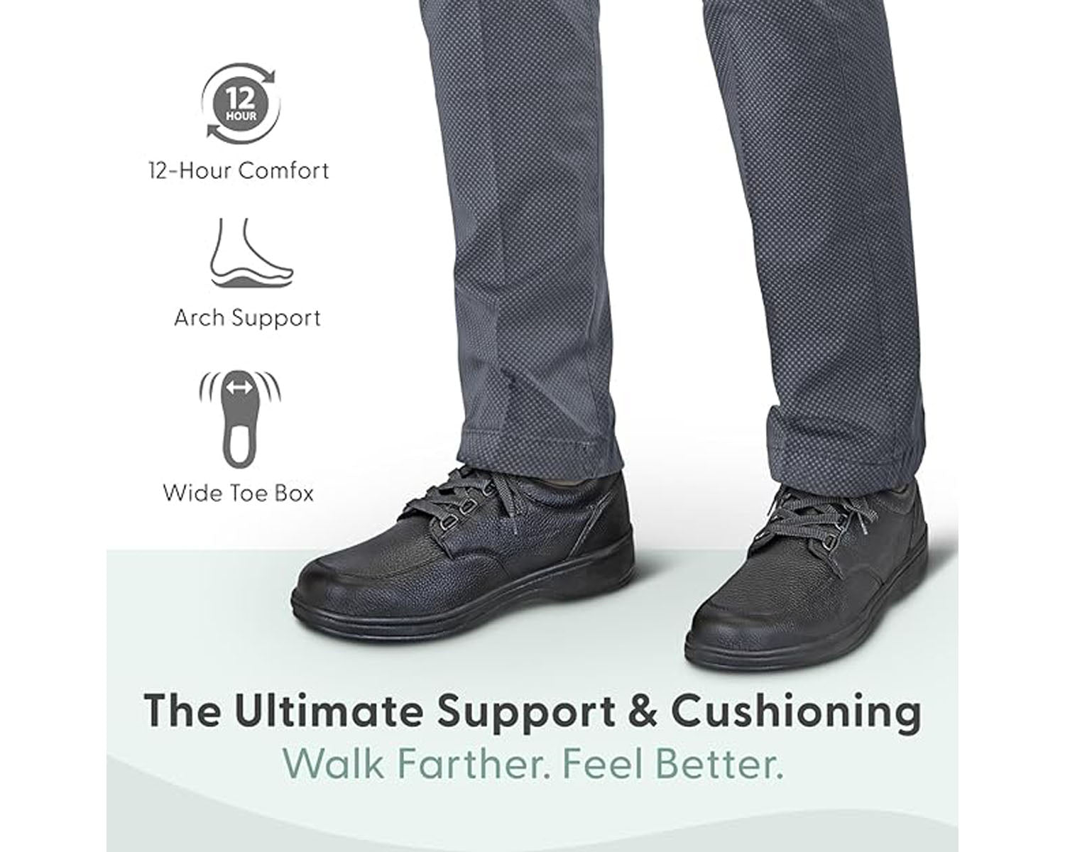 Black-Avery Island D-ring Oxford BY ORTHOFEET 7