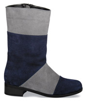 Wendy Navy/Grey 10" Zip Boot